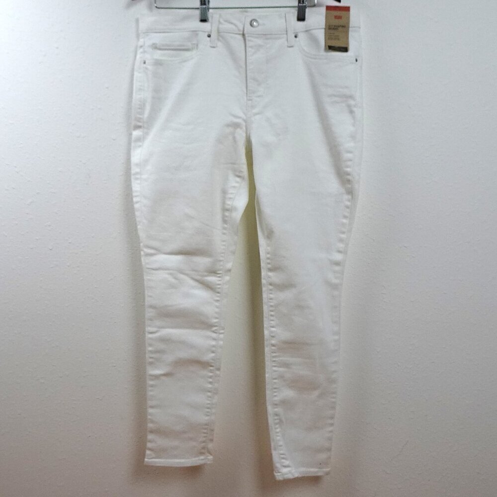 Levi's 311 Shaping Skinny Jeans Women's Size 18 White Denim Stretch Shaping